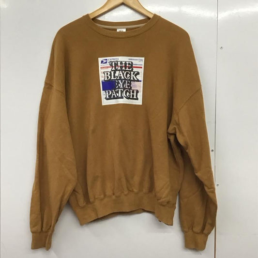 ブラックアイパッチ BlackEyePatch トレーナー 長袖 長袖トレーナー スウェット クルーネック プルオーバー M ロゴ、文字 ベージュ / ベージュ /  メンズ USED 古着 中古 10150131