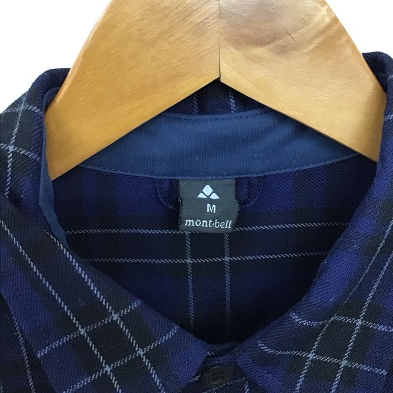 モンベル mont-bell シャツ、ブラウス 長袖 1104993 メリノウールトレールシャツ チェックシャツ M チェック マルチカラー / マルチカラー /  メンズ USED 古着 中古 10150132