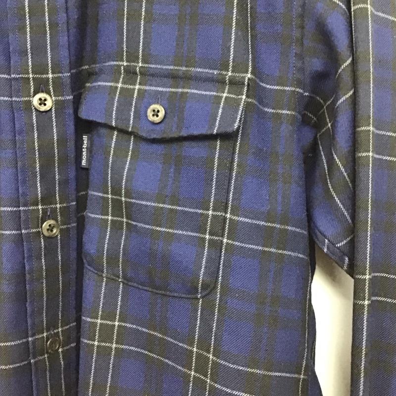 モンベル mont-bell シャツ、ブラウス 長袖 1104993 メリノウールトレールシャツ チェックシャツ M チェック マルチカラー / マルチカラー /  メンズ USED 古着 中古 10150132