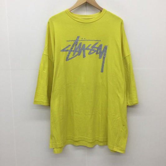 ステューシー STUSSY Tシャツ 半袖 S ロゴ、文字 黄 / イエロー /  メンズ USED 古着 中古 10150139