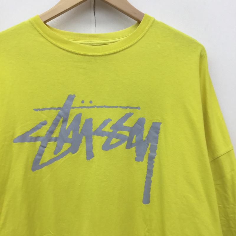 ステューシー STUSSY Tシャツ 半袖 S ロゴ、文字 黄 / イエロー /  メンズ USED 古着 中古 10150139