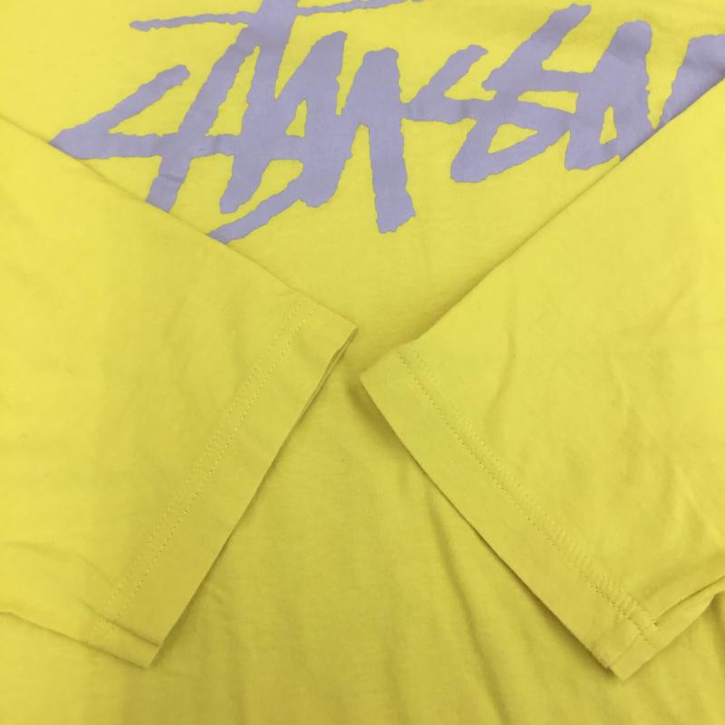 ステューシー STUSSY Tシャツ 半袖 S ロゴ、文字 黄 / イエロー /  メンズ USED 古着 中古 10150139