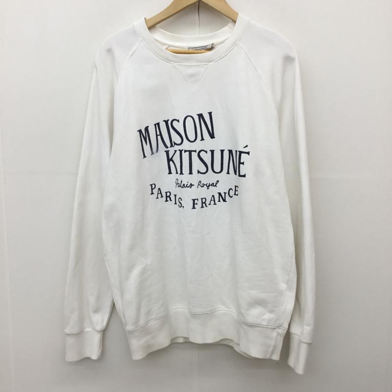 メゾンキツネ MAISON KITSUNE トレーナー 長袖 FW16M706 M ロゴ、文字 白 / ホワイト /  メンズ USED 古着 中古 10150143