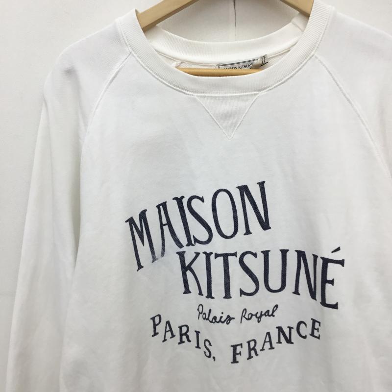 メゾンキツネ MAISON KITSUNE トレーナー 長袖 FW16M706 M ロゴ、文字 白 / ホワイト /  メンズ USED 古着 中古 10150143
