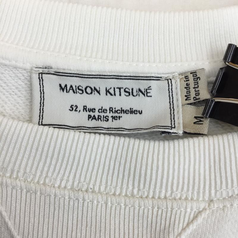 メゾンキツネ MAISON KITSUNE トレーナー 長袖 FW16M706 M ロゴ、文字 白 / ホワイト /  メンズ USED 古着 中古 10150143