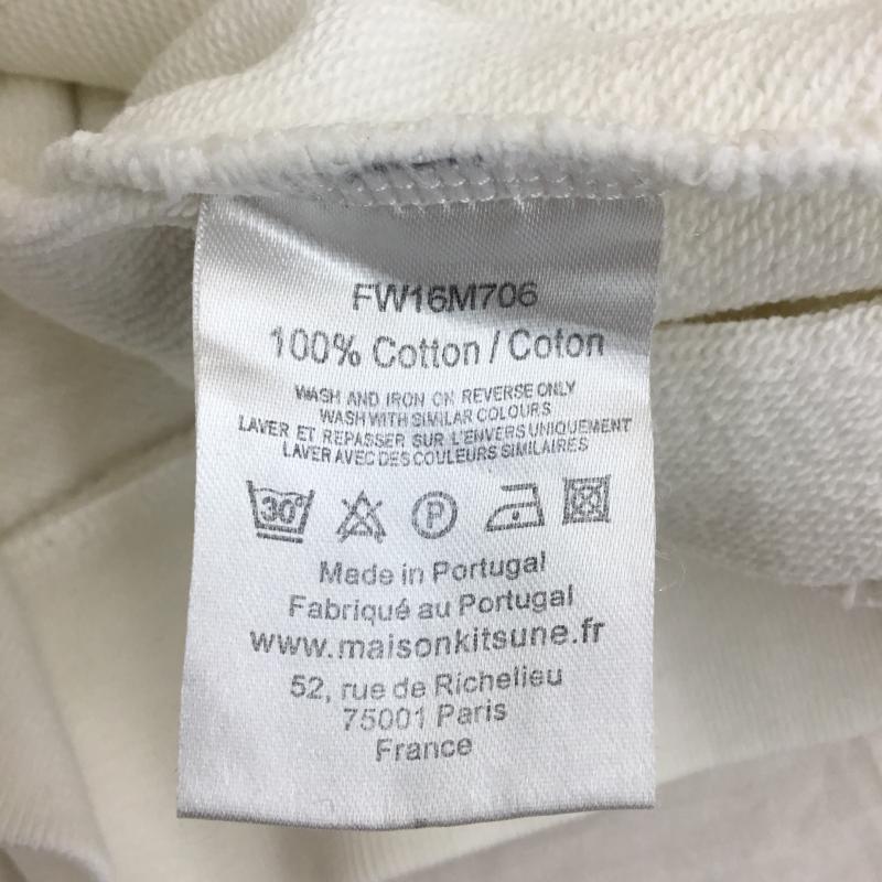 メゾンキツネ MAISON KITSUNE トレーナー 長袖 FW16M706 M ロゴ、文字 白 / ホワイト /  メンズ USED 古着 中古 10150143