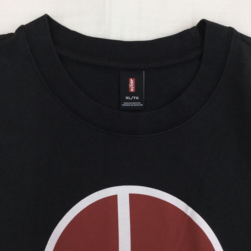 リーバイス Levi s Tシャツ 半袖 XL ロゴ、文字 黒 / ブラック /  メンズ USED 古着 中古 10150144