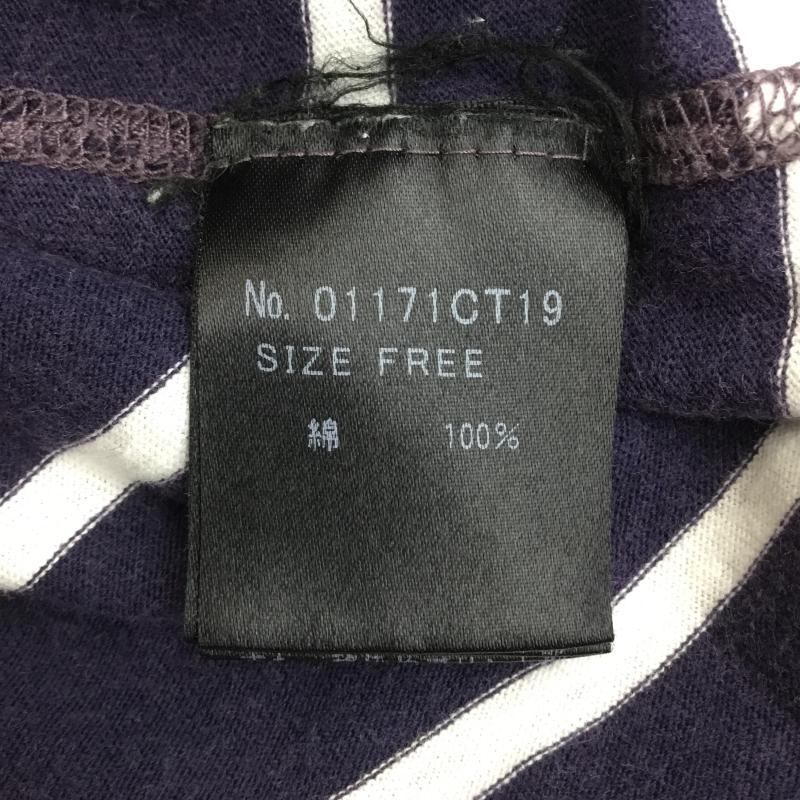 ヒステリックグラマー HYSTERIC GLAMOUR カットソー 半袖 FREE キャラクター X ボーダー柄 紫 / パープル /  レディース USED 古着 中古 10150147