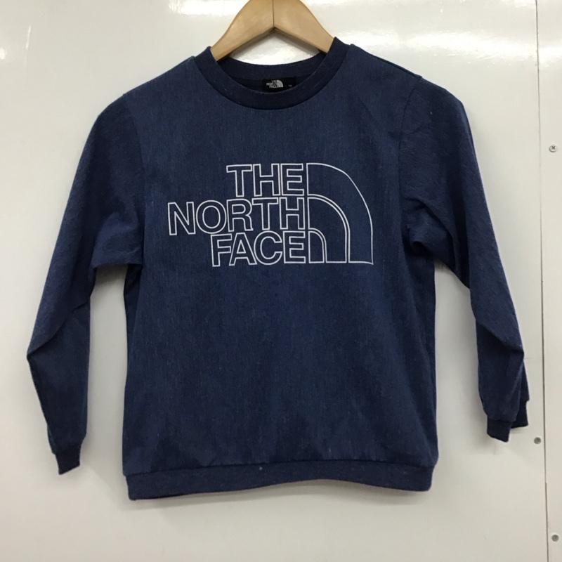ザノースフェイス THE NORTH FACE Tシャツ 長袖 130cm 130cm ロゴ、文字 X プリント インディゴ / インディゴ /  ボーイズ USED 古着 中古 10150152
