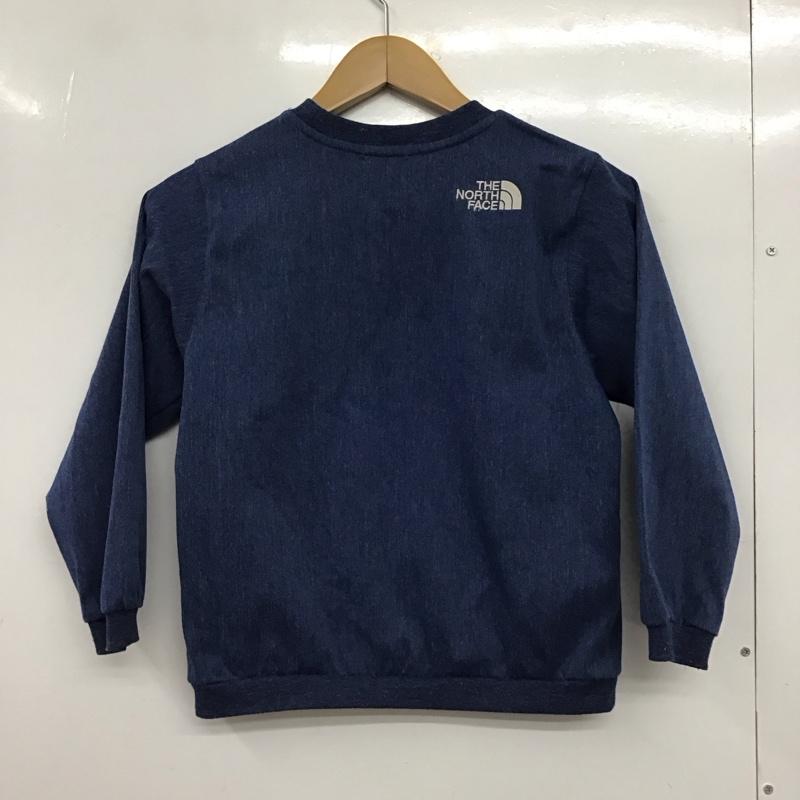 ザノースフェイス THE NORTH FACE Tシャツ 長袖 130cm 130cm ロゴ、文字 X プリント インディゴ / インディゴ /  ボーイズ USED 古着 中古 10150152