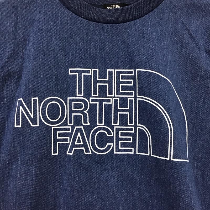 ザノースフェイス THE NORTH FACE Tシャツ 長袖 130cm 130cm ロゴ、文字 X プリント インディゴ / インディゴ /  ボーイズ USED 古着 中古 10150152