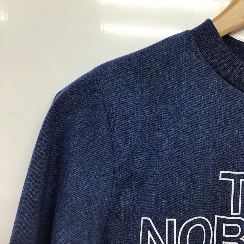 ザノースフェイス THE NORTH FACE Tシャツ 長袖 130cm 130cm ロゴ、文字 X プリント インディゴ / インディゴ /  ボーイズ USED 古着 中古 10150152