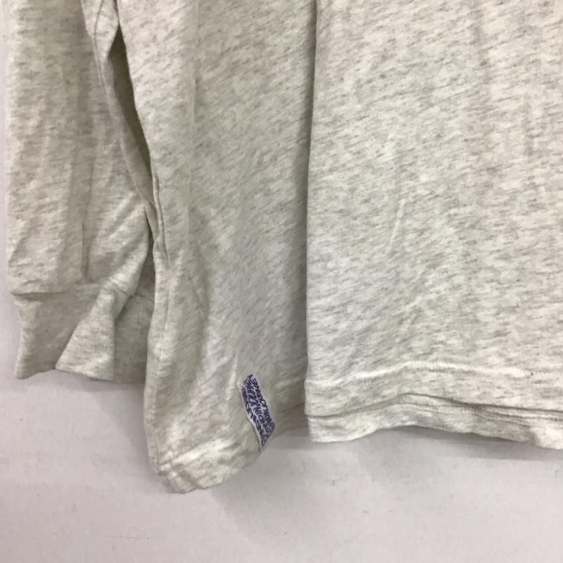 ニコアンド niko and... Tシャツ 長袖 L プリント X ロゴ、文字 灰 / グレー /  レディース USED 古着 中古 10150153
