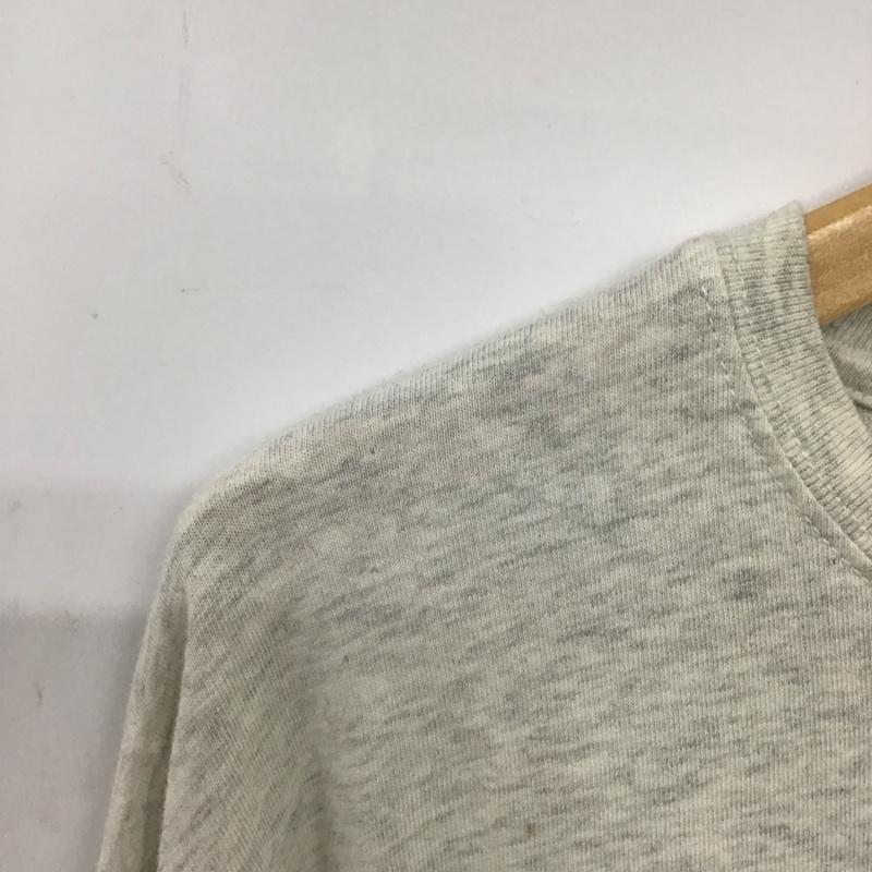 ニコアンド niko and... Tシャツ 長袖 L プリント X ロゴ、文字 灰 / グレー /  レディース USED 古着 中古 10150153