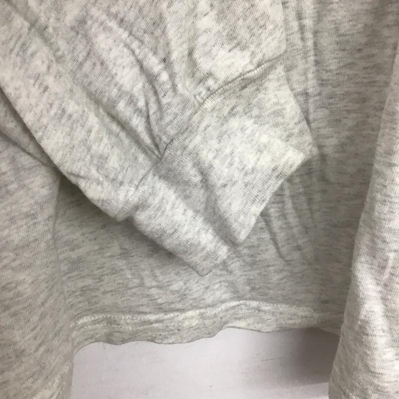 ニコアンド niko and... Tシャツ 長袖 L プリント X ロゴ、文字 灰 / グレー /  レディース USED 古着 中古 10150153