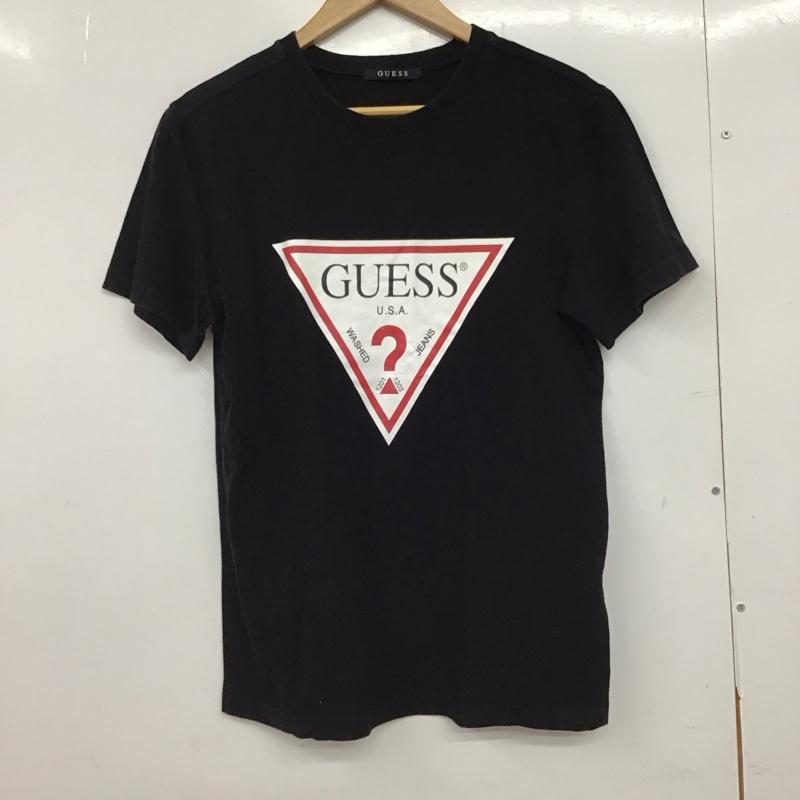 ゲス Guess Tシャツ 半袖 M プリント X ロゴ、文字 黒 / ブラック /  メンズ USED 古着 中古 10150155