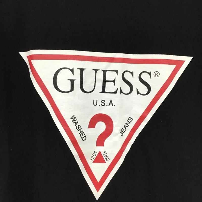 ゲス Guess Tシャツ 半袖 M プリント X ロゴ、文字 黒 / ブラック /  メンズ USED 古着 中古 10150155