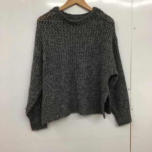 スタディオクリップ studio CLIP ニット、セーター 長袖 FREE 無地 灰 / グレー /  レディース USED 古着 中古 10150159