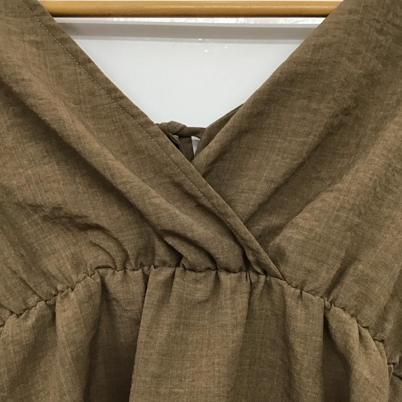 ローリーズファーム LOWRYS FARM シャツ、ブラウス 半袖 FREE 無地 茶 / ブラウン /  レディース USED 古着 中古 10150167