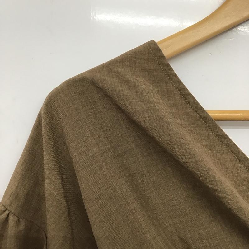 ローリーズファーム LOWRYS FARM シャツ、ブラウス 半袖 FREE 無地 茶 / ブラウン /  レディース USED 古着 中古 10150167