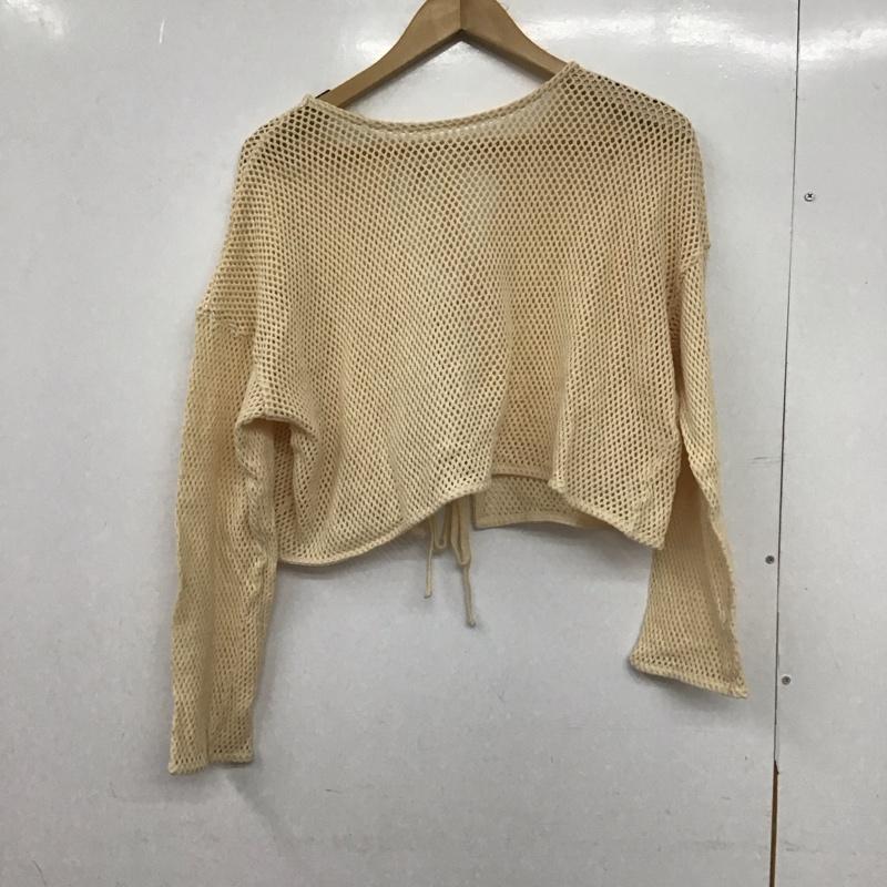 ローリーズファーム LOWRYS FARM カットソー 長袖 1 無地 ベージュ / ベージュ /  レディース USED 古着 中古 10150169