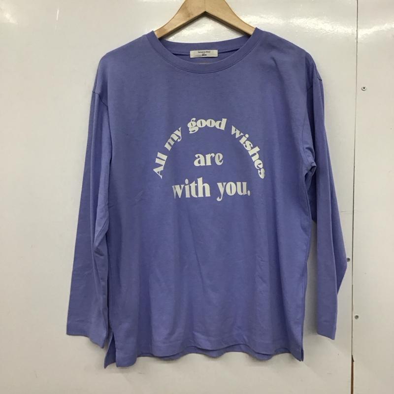 サマンサモスモスブルー Samansa Mos2 blue Tシャツ 長袖 FREE ロゴ、文字 X プリント マルチカラー / マルチカラー /  レディース USED 古着 中古 10150172