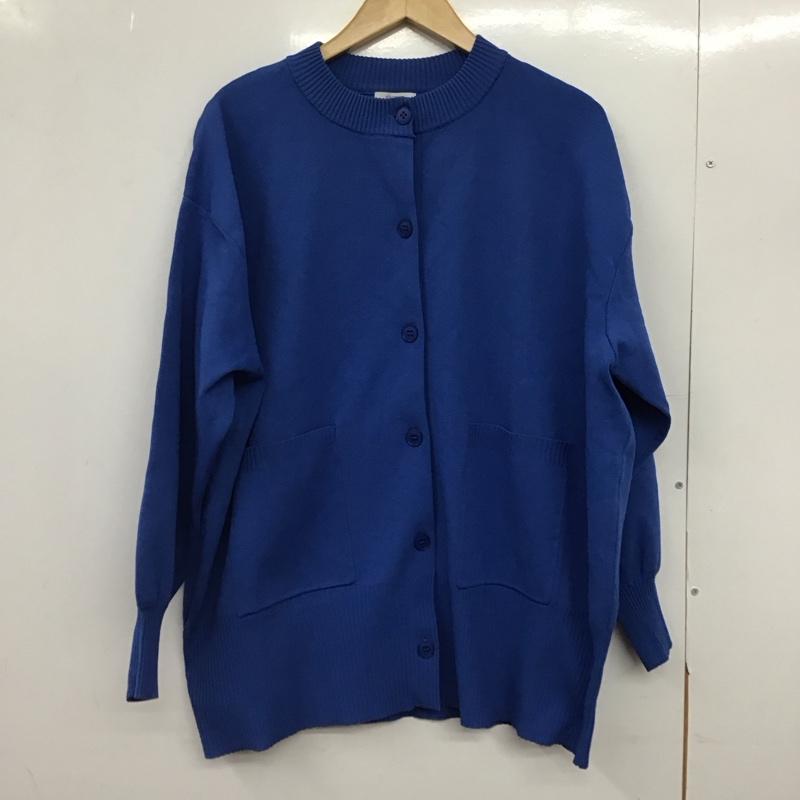 ローリーズファーム LOWRYS FARM カーディガン 長袖 2 無地 青 / ブルー /  レディース USED 古着 中古 10150178