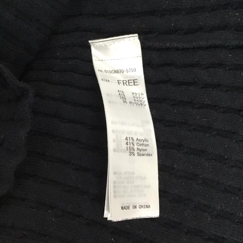 マウジー MOUSSY カットソー 長袖 010cag70-5750 FREE 無地 黒 / ブラック /  レディース USED 古着 中古 10150179