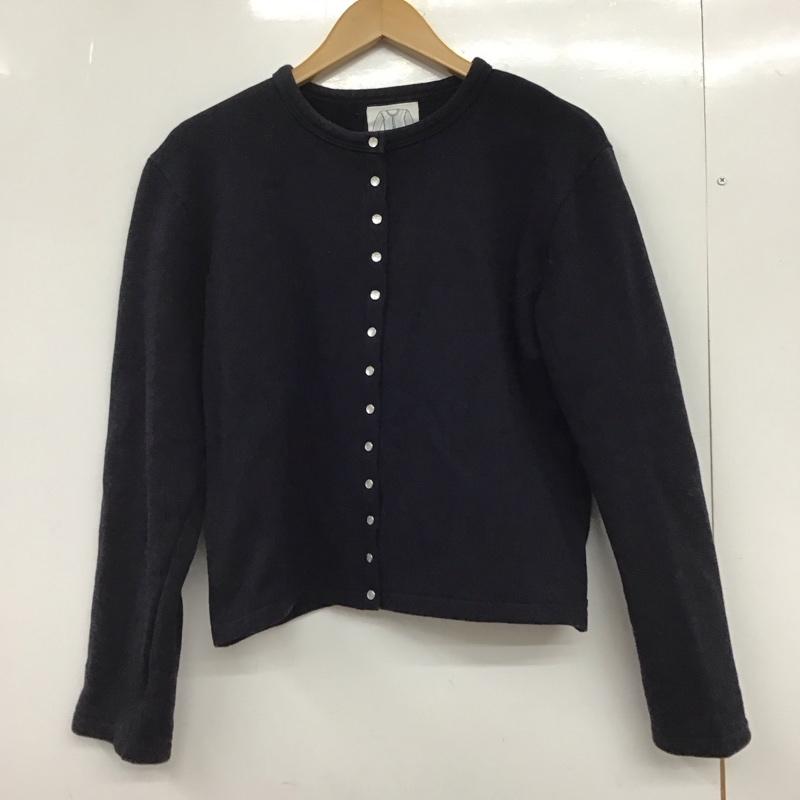 アニエス・ベー agnes b. カーディガン 長袖 2 無地 黒 / ブラック /  レディース USED 古着 中古 10150185