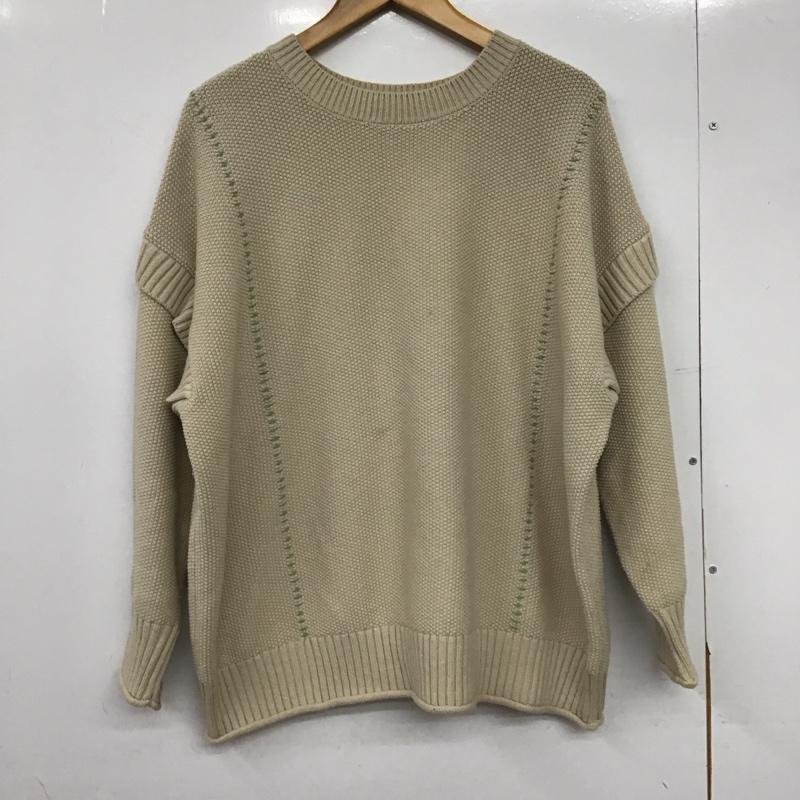 ローリーズファーム LOWRYS FARM ニット、セーター 長袖 2 無地 ベージュ / ベージュ /  レディース USED 古着 中古 10150194