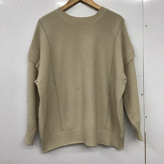ローリーズファーム LOWRYS FARM ニット、セーター 長袖 2 無地 ベージュ / ベージュ /  レディース USED 古着 中古 10150194