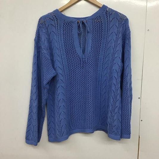 ローリーズファーム LOWRYS FARM ニット、セーター 長袖 FREE 無地 青 / ブルー /  レディース USED 古着 中古 10150199