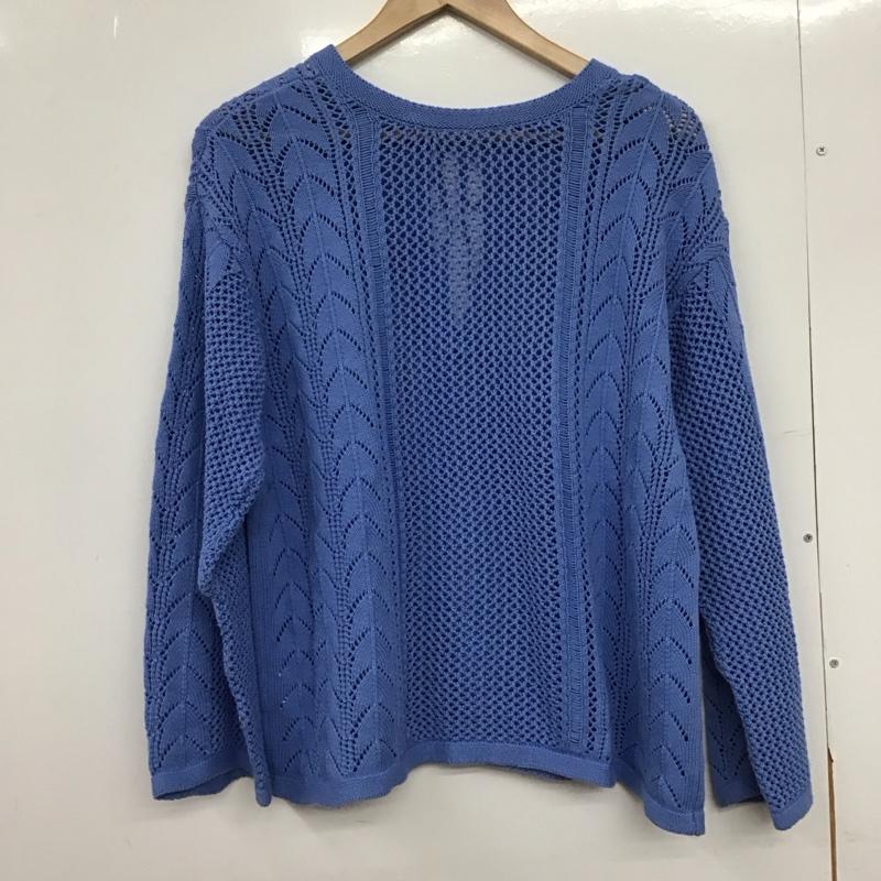ローリーズファーム LOWRYS FARM ニット、セーター 長袖 FREE 無地 青 / ブルー /  レディース USED 古着 中古 10150199