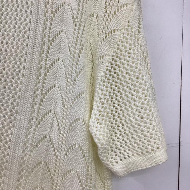 ローリーズファーム LOWRYS FARM ニット、セーター 半袖 FREE 無地 白 / ホワイト /  レディース USED 古着 中古 10150200