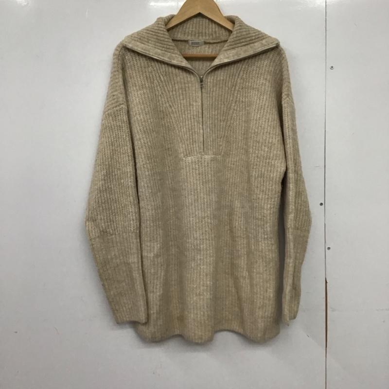 ローリーズファーム LOWRYS FARM ニット、セーター 長袖 2 無地 ベージュ / ベージュ /  レディース USED 古着 中古 10150201