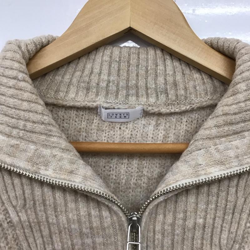 ローリーズファーム LOWRYS FARM ニット、セーター 長袖 2 無地 ベージュ / ベージュ /  レディース USED 古着 中古 10150201