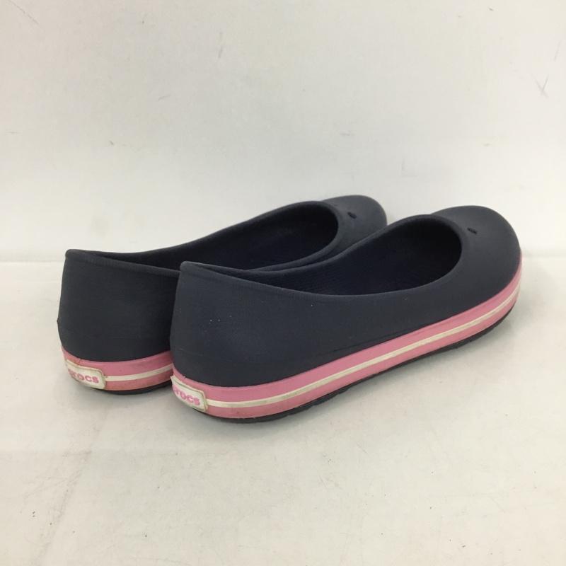 クロックス crocs シューズ シューズ フラットシューズ J2 キッズ 20cm 20.5cm パンプス 無地 紺 / ネイビー / X 桃 / ピンク /  ガールズ USED 古着 中古 10150212