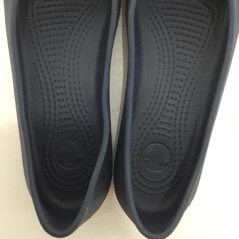 クロックス crocs シューズ シューズ フラットシューズ J2 キッズ 20cm 20.5cm パンプス 無地 紺 / ネイビー / X 桃 / ピンク /  ガールズ USED 古着 中古 10150212