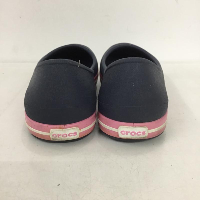 クロックス crocs シューズ シューズ フラットシューズ J2 キッズ 20cm 20.5cm パンプス 無地 紺 / ネイビー / X 桃 / ピンク /  ガールズ USED 古着 中古 10150212