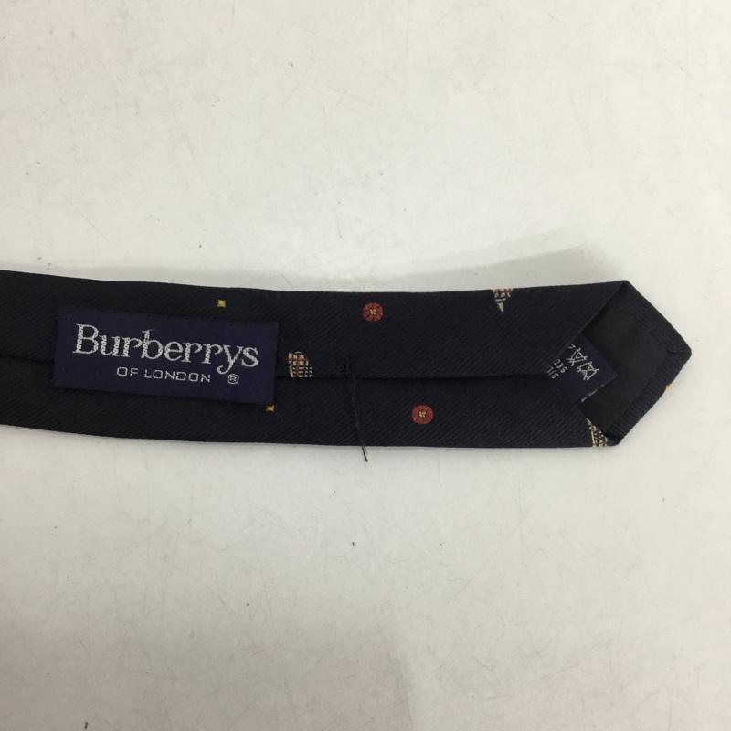 バーバリーズ BURBERRYS ネクタイ ネクタイ シルク 総柄 紺 / ネイビー /  メンズ USED 古着 中古 10150227