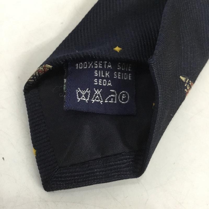 バーバリーズ BURBERRYS ネクタイ ネクタイ シルク 総柄 紺 / ネイビー /  メンズ USED 古着 中古 10150227