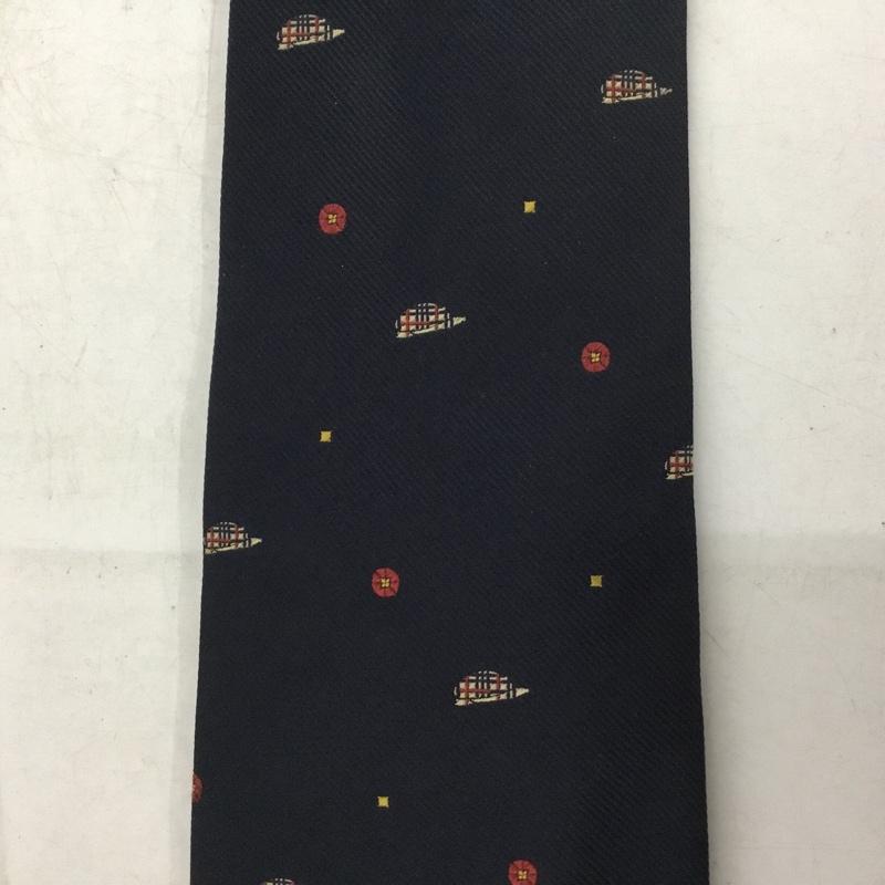 バーバリーズ BURBERRYS ネクタイ ネクタイ シルク 総柄 紺 / ネイビー /  メンズ USED 古着 中古 10150227
