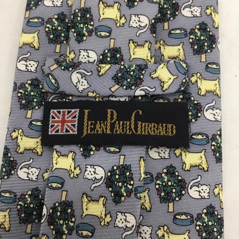 古着 USED ネクタイ ネクタイ JEAN PAUL GIRBAUD 犬 猫柄 総柄 灰 / グレー /  メンズ USED 古着 中古 10150228