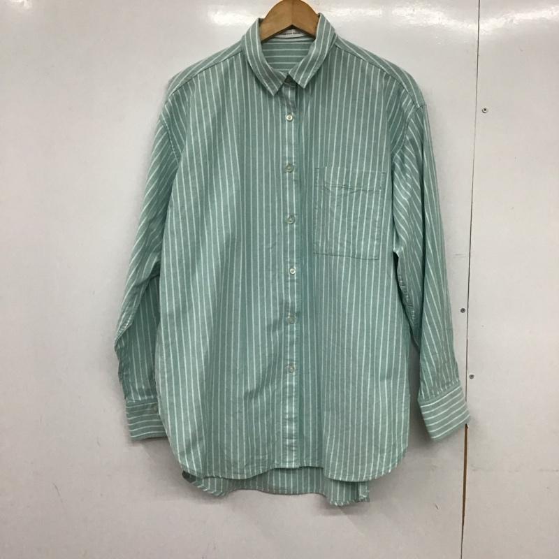 アメリカンホリック AMERICAN HOLIC シャツ、ブラウス 長袖 長袖シャツ ストライプシャツ カラーシャツ M ストライプ 薄緑 / ライトグリーン /  メンズ USED 古着 中古 10150255