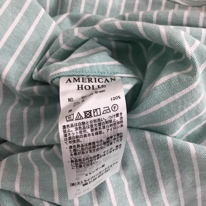 アメリカンホリック AMERICAN HOLIC シャツ、ブラウス 長袖 長袖シャツ ストライプシャツ カラーシャツ M ストライプ 薄緑 / ライトグリーン /  メンズ USED 古着 中古 10150255