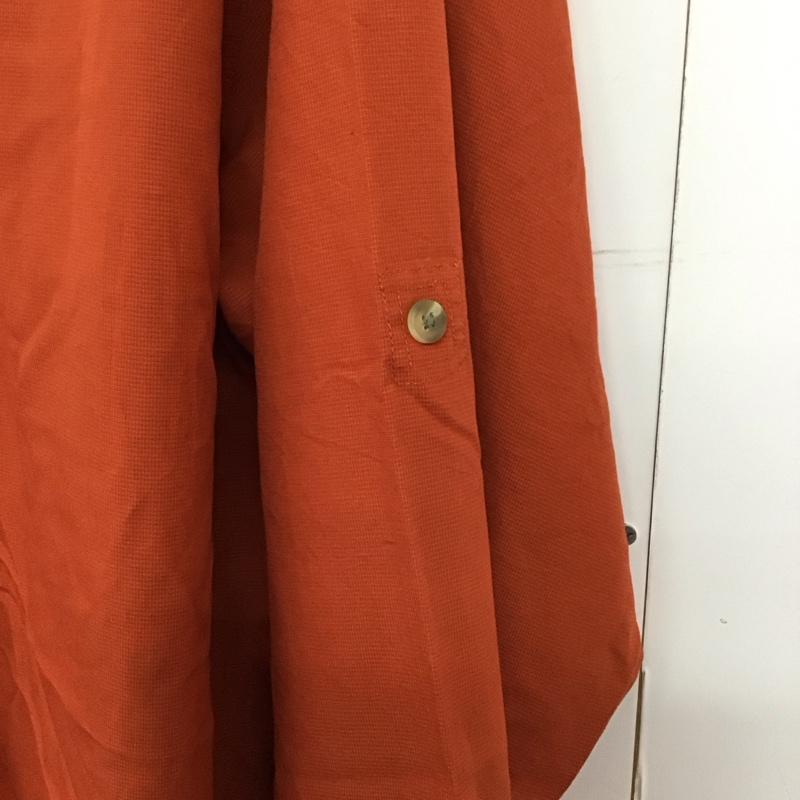 コロンビア Columbia シャツ、ブラウス 長袖 長袖シャツ 無地シャツ カラーシャツ 00s XXL ロゴ、文字 橙 / オレンジ /  メンズ USED 古着 中古 10150259