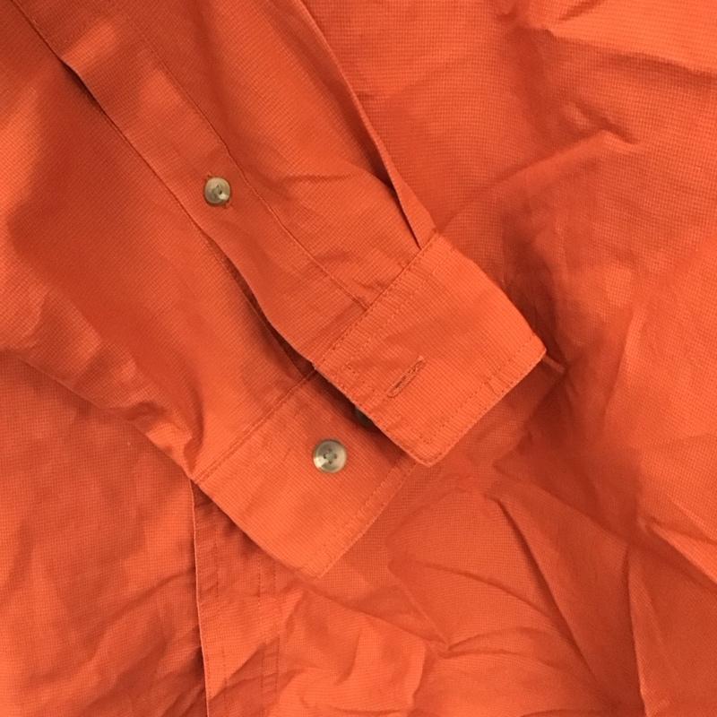コロンビア Columbia シャツ、ブラウス 長袖 長袖シャツ 無地シャツ カラーシャツ 00s XXL ロゴ、文字 橙 / オレンジ /  メンズ USED 古着 中古 10150259