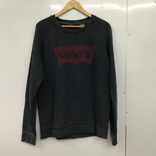 リーバイス・ビンテージ・クロージング LEVI S VINTAGE CLOTHING トレーナー 長袖 長袖トレーナー スウェット クルーネック プルオーバー M ロゴ、文字 ダークグレー / ダークグレー /  メンズ USED 古着 中古 10150272