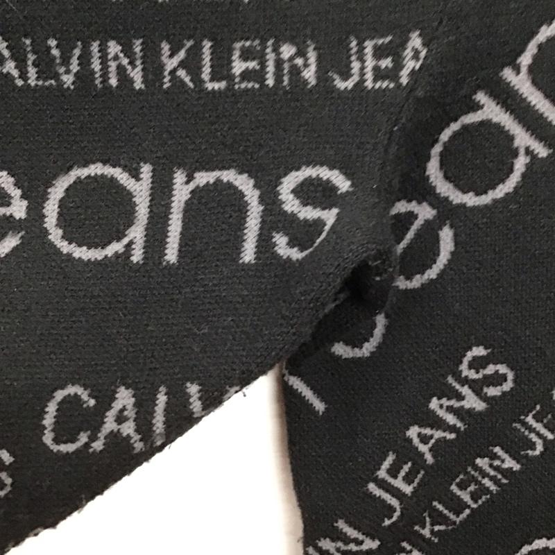 カルヴァン クライン ジーンズ Calvin Klein Jeans ニット、セーター 長袖 長袖ニットカットソー セーター M ロゴ、文字 黒 / ブラック /  メンズ USED 古着 中古 10150273