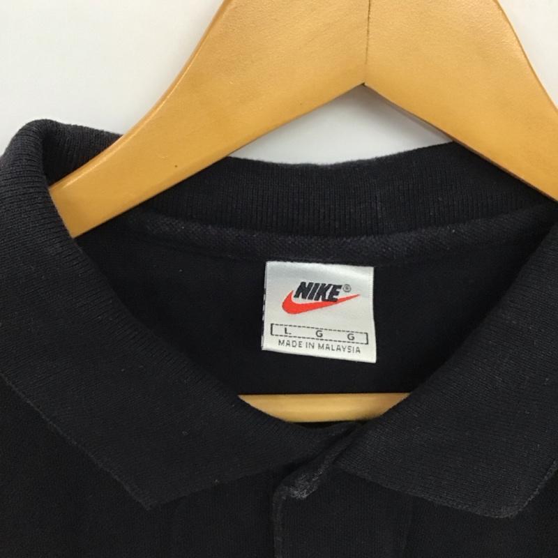 ナイキ NIKE ポロシャツ 半袖 半袖 L ロゴ、文字 ダークグレー / ダークグレー /  メンズ USED 古着 中古 10150275